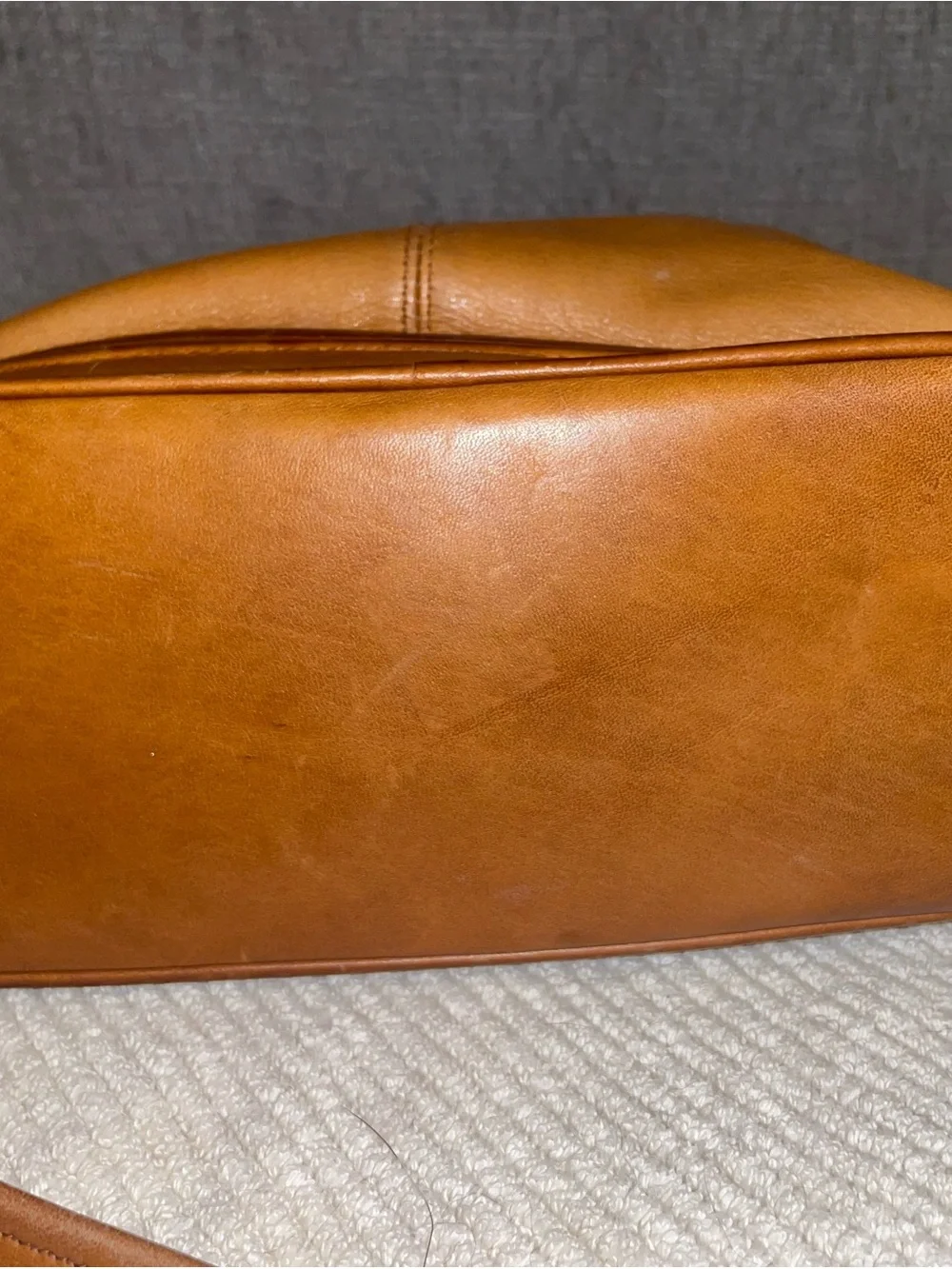 Tiganello Leather Crossbody Shoulder Bag with Tassel - Brown